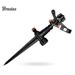 Zraszacz pulsacyjny wbijany BRADAS ECO-6023 17m BLACK LINE czarno-pomarańczowy