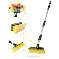 Szczotka do mycia +ściągaczka teleskop BRADAS ESQ1641 104-169cm zawór wody