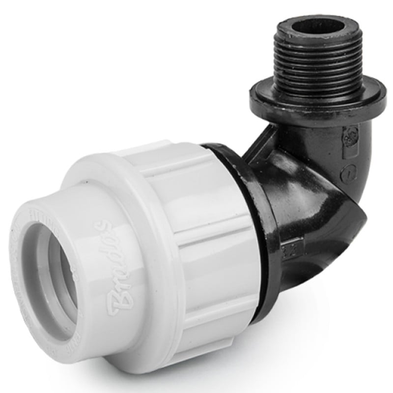 Kolanko do rur PE BRADAS DSRA16K50M64 50 mm G 6/4" PN16 1 sztuka