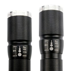 Latarka LED Yato 3W 100lm IP64 Zoom 200m AA aluminiowa