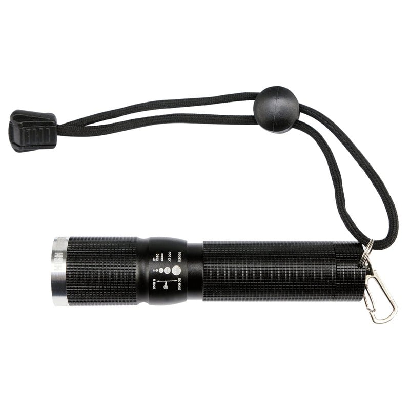 Latarka LED Yato 3W 100lm IP64 Zoom 200m AA aluminiowa