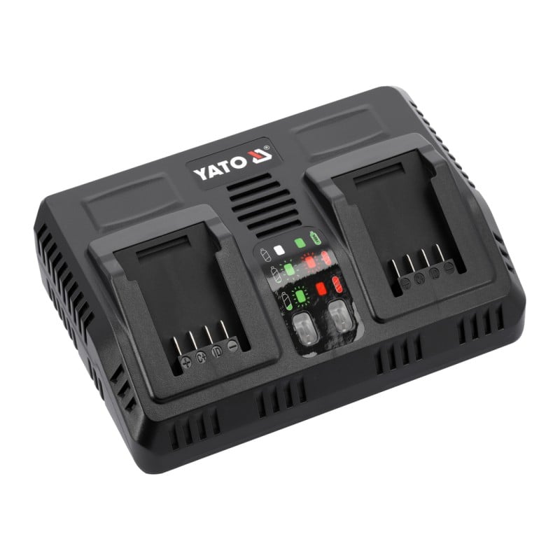 Ładowarka podwójna YATO YT-828501 18V 2x4,5A Li-Ion szybkie ładowanie