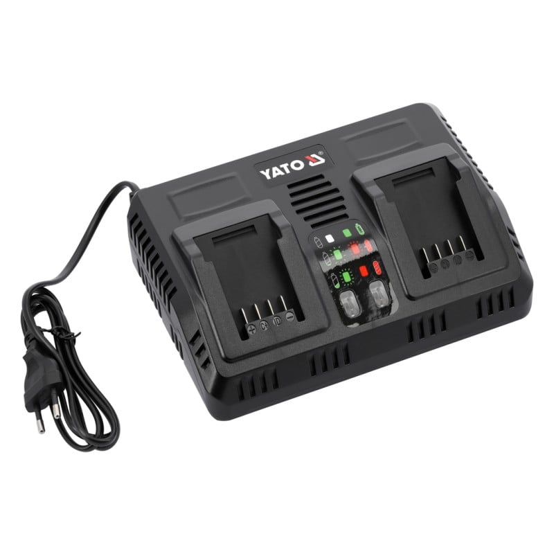 Ładowarka podwójna YATO YT-828501 18V 2x4,5A Li-Ion szybkie ładowanie