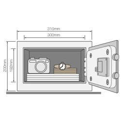 Sejf Yale YSV/200/DB2 200x310x200mm PIN 3,6 kg