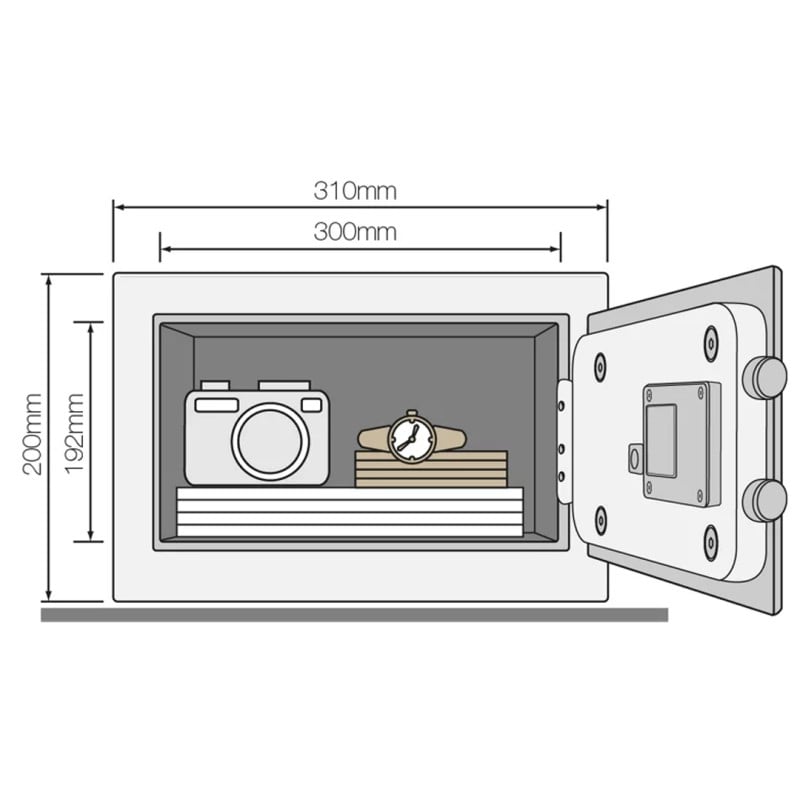 Sejf Yale YSV/200/DB2 200x310x200mm PIN 3,6 kg