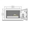 Sejf Yale YSV/170/DB2/B 170x230x170mm PIN 2,3 kg