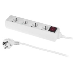 Przedłużacz PLASTROL W-97492 PS-470WS/1,5 ECO 4gniazda z uziemieniem 1,5m wyłącznik