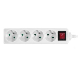 Przedłużacz PLASTROL W-97492 PS-470WS/1,5 ECO 4gniazda z uziemieniem 1,5m wyłącznik