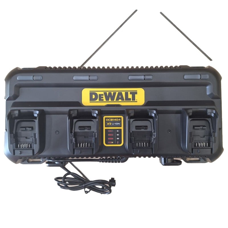 Wieloportowa ładowarka DeWALT DCB1404-QW 4A 230V 4Amp, wskaźnik naładowania