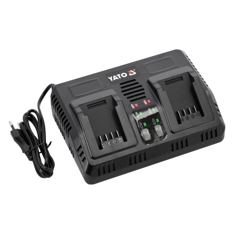 Ładowarka podwójna Yato YT-828499 18V 2x2,4A Li-Ion szybkie ładowanie