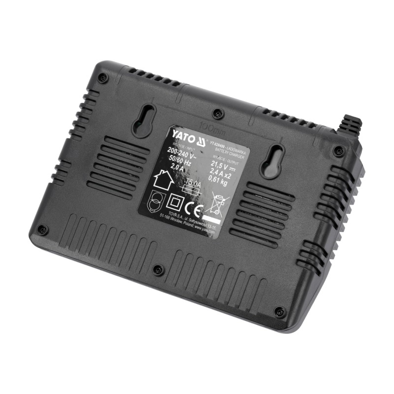 Ładowarka podwójna Yato YT-828499 18V 2x2,4A Li-Ion szybkie ładowanie