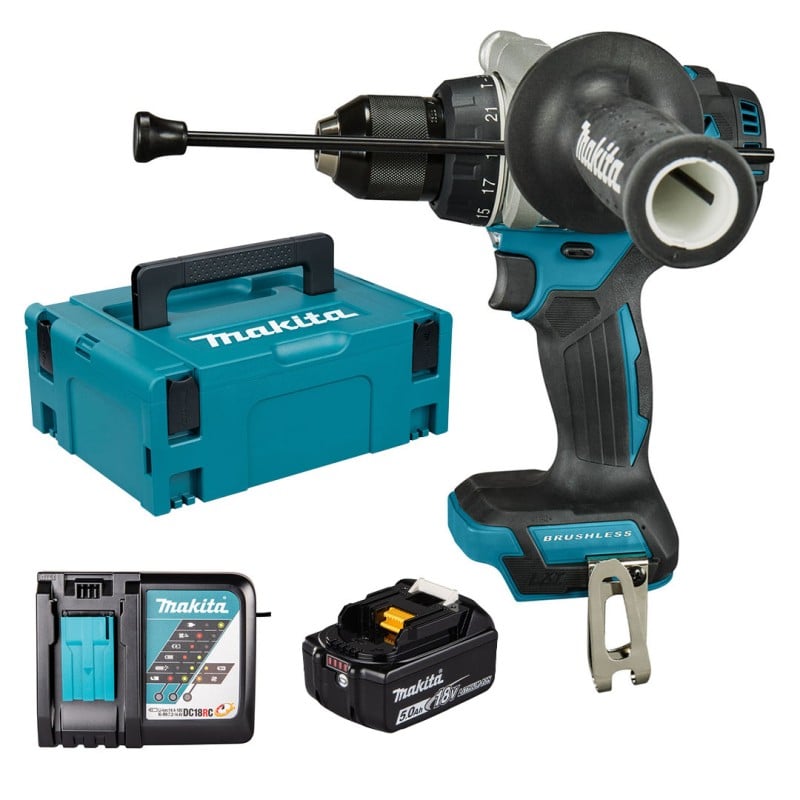 Wiertarko-wkrętarka udar Makita DHP492RT1J LXT 18V BL XPT 141Nm 1x5Ah walizka