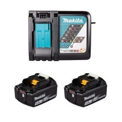Zestaw elektronarzędzi Makita DLX2590TJ Wkrętarka DHP492 + klucz udarowy DTW300 2x5Ah walizka