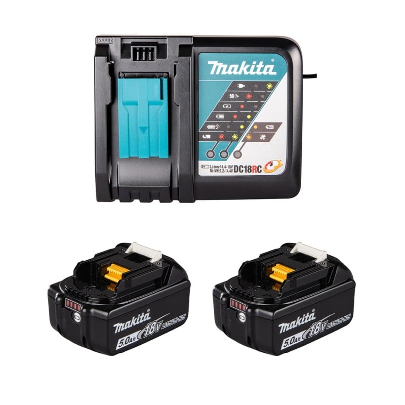 Zestaw elektronarzędzi Makita DLX2590TJ Wkrętarka DHP492 + klucz udarowy DTW300 2x5Ah walizka