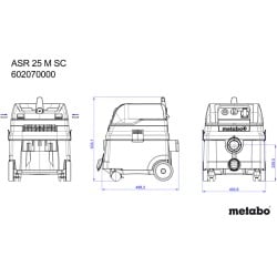 Odkurzacz przemysłowy Metabo 602024000 ASR25 L SC 1400W 25l sucho/mokro