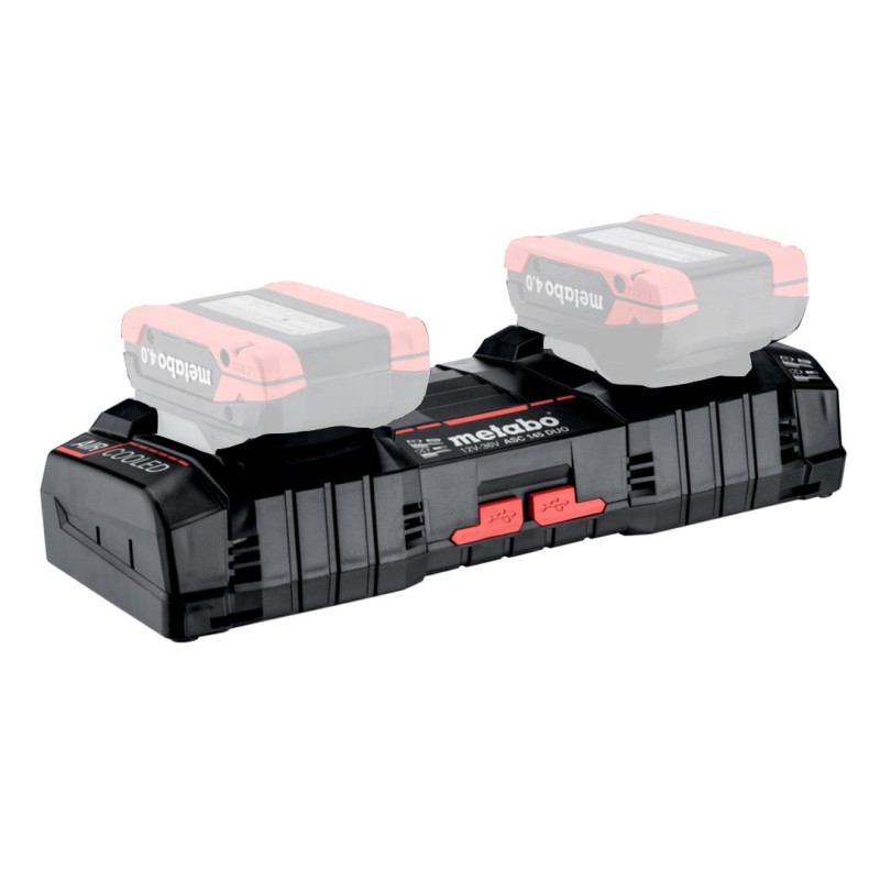 Ładowarka podwójna Metabo 627495000 ASC145 DUO 12-36V USB AIR COOLED
