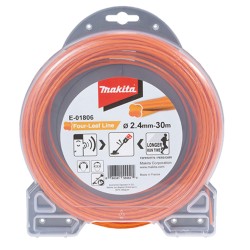 Żyłka tnąca nylonowa 2,4mm x 30m Makita E-01806 KONICZYNA pomarańczowa