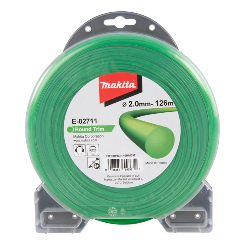 Żyłka tnąca nylonowa 2,0mm x 126m Makita E-02711 okrągła zielona