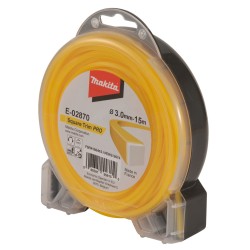 Żyłka tnąca nylonowa 3,0mm x 15m Makita E-02870 PRO kwadratowa 2warstwy żółta