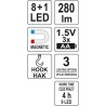 Latarka warsztatowa Yato YT-08513 280lm LED 2w1 magnes hak 3 tryby