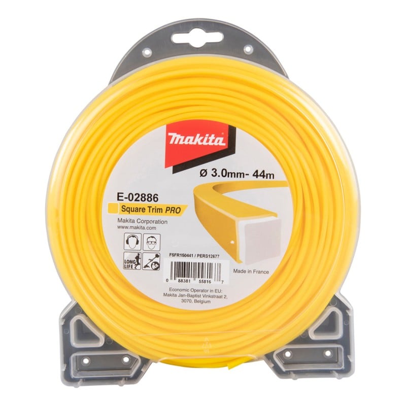 Żyłka tnąca nylonowa 3,0mm x 44m Makita E-02886 PRO kwadratowa 2warstwy żółta