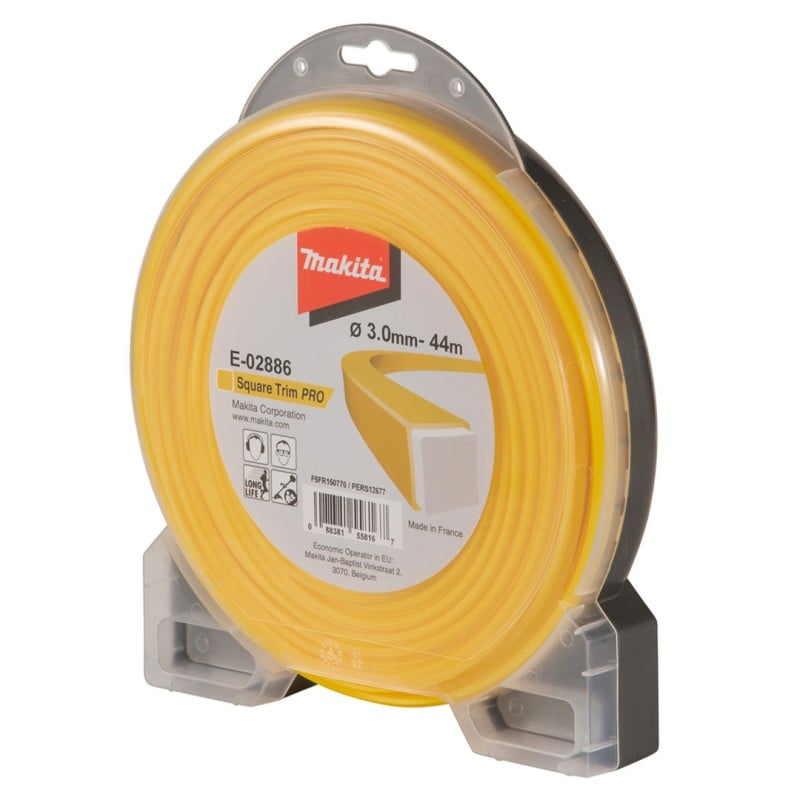Żyłka tnąca nylonowa 3,0mm x 44m Makita E-02886 PRO kwadratowa 2warstwy żółta