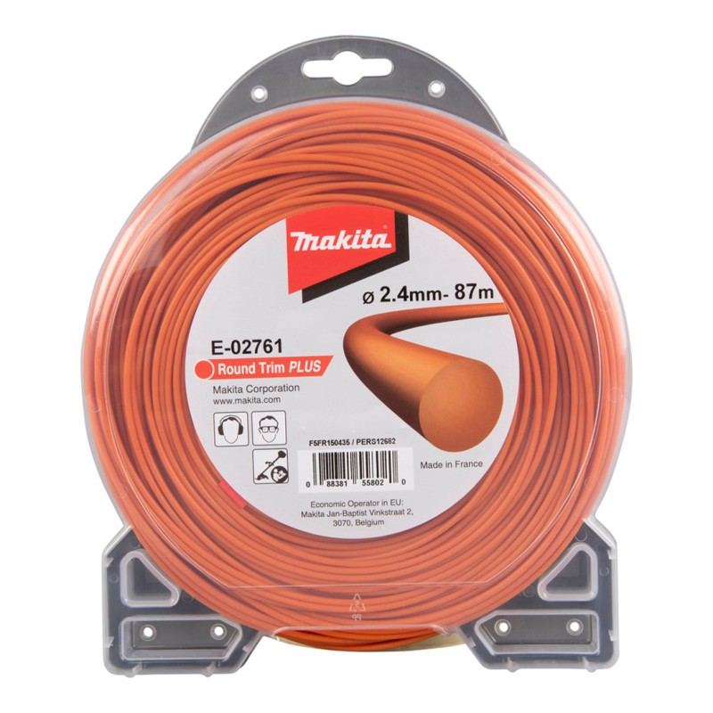 Żyłka tnąca nylonowa 2,4mm x 87m Makita E-02761 PLUS okrągła pomarańczowa