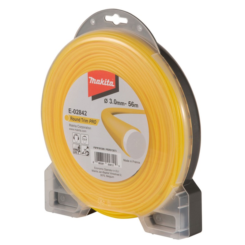 Żyłka tnąca nylonowa 3,0mm x 56m Makita E-02842 PRO okrągła 2warstwy żółta