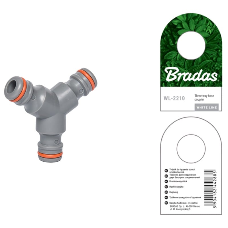 Trójnik do szybkozłączy BRADAS WL-2210 WHITE LINE 25 sztuk