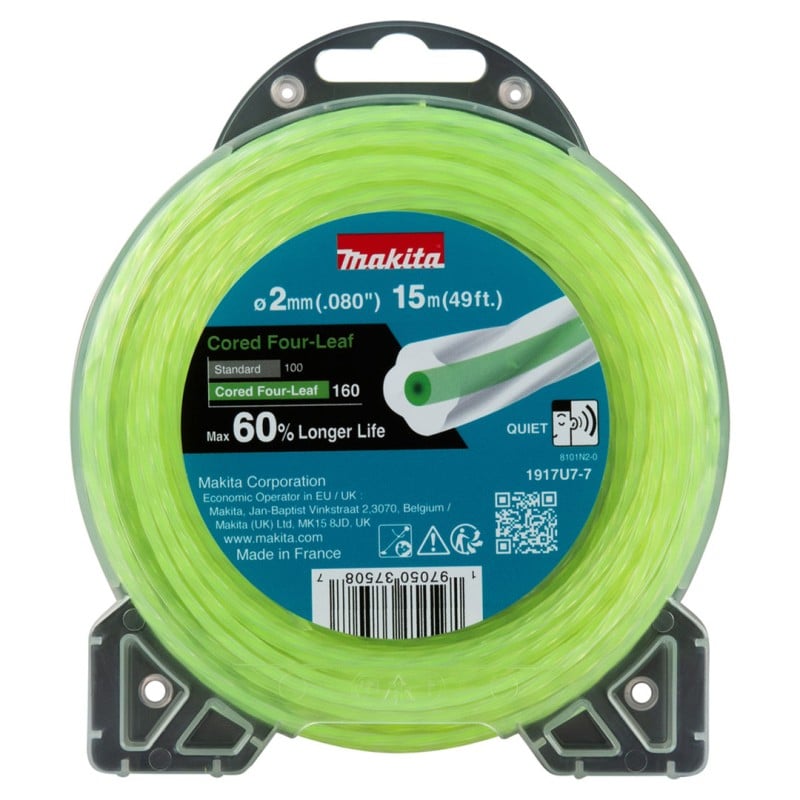 Żyłka tnąca nylonowa 2,0mm x 30m Makita 1917U8-5 KONICZYNA rdzeń zielona