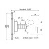 Zawias regulowany do bram M-16mm 80x80mm przykręcany, do drewna