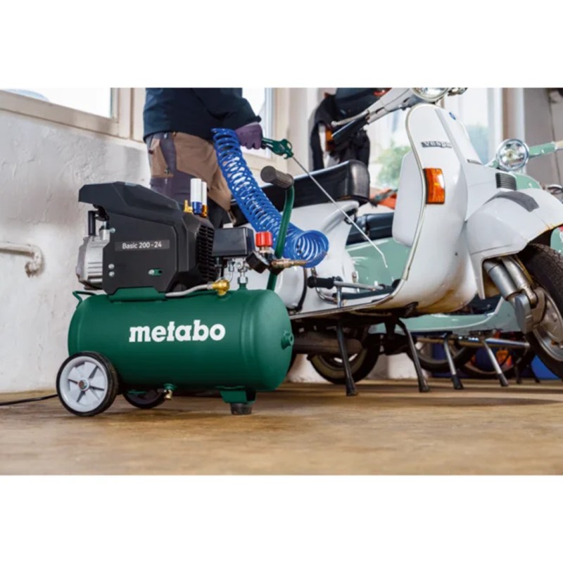 Kompresor olejowy Metabo Basic 200-24 601522000 24l 8bar 1.2kW 80l/min 230V