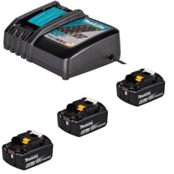 Zestaw Makita DLX2564GJ 3x6Ah-zakrętarka DTD201+klucz udarowy DTW700, walizkI