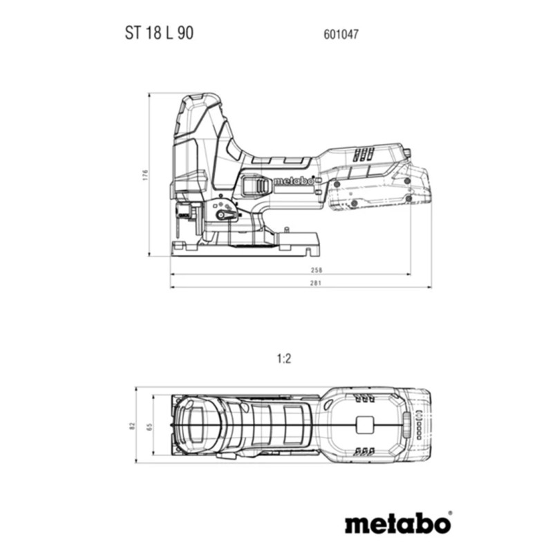 Akumulatorowa wyrzynarka Metabo ST 18 L 90 601047850 18V 90mm 25mm BODY