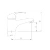 Bateria umywalkowa sztorcowa INVENA BU-79-001 MITRIS chrom