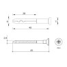 Kołek szybki montaż 6x40mm Wkręt-Met SMKC-06040 PZ2 szeroki kołnierz 200szt