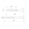 Kołek szybki montaż 6x80mm Wkręt-Met SM-06080 PZ 100szt.