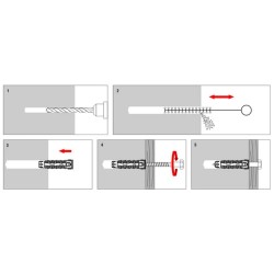Kołek uniwersalny 10x50mm Wkręt-Met SFXK-10050070 klucz SW-10 nylon 25szt.