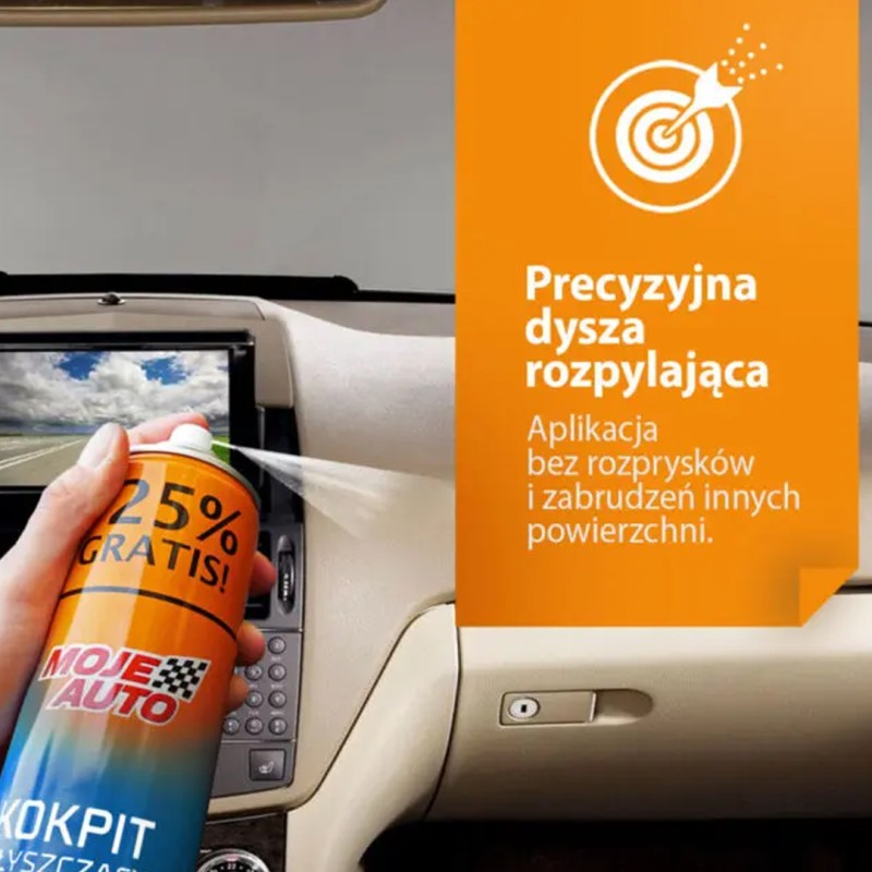 Preparat do kokpitu Moje Auto 19-012 błyszczący antystat. Świeży 750ml