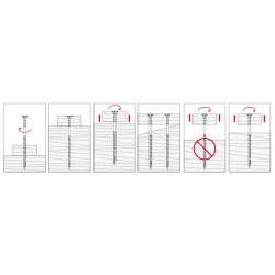 Wkręt dystansowy do drewna 6,0x160mm Wkręt-Met WKSS-60160-B TX30 100szt.