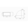 Kolano poziome kanału płaskiego S&I 003-112 S/KPO 110x55mm ABS
