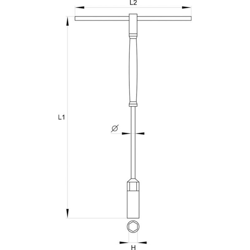 Klucz typ T YATO YT-1555 z obrotową rączką 11 mm