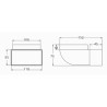 Kolano kanału łącznikowe zmienne S&I 003-111 S/KŁZ 100/110x55mm ABS