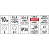 Przedłużacz Yato YT-81220 10m zwijak auto 3000W 3x1,5 IP20 1 gniazdo