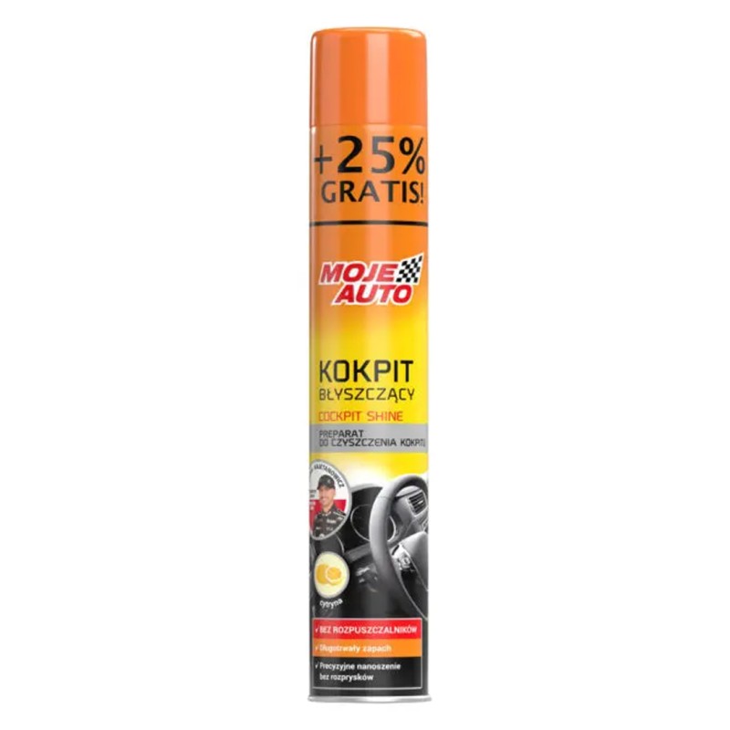 Preparat do kokpitu Moje Auto 19-010 błyszczący antystat. Cytrynowy 750ml
