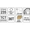 Tarcza do drewna 235x25,4 mm 36T YATO YT-60686 7000 rpm widiowa