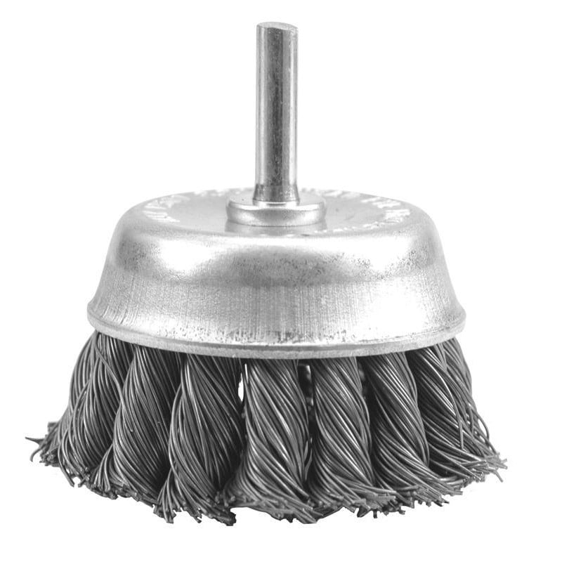 Szczotka czołowa Vorel 06994 75 mm trzpień drut splatany 12500 obr