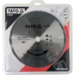Tarcza do drewna 315x30 mm 96T YATO YT-60795 4900 rpm widiowa