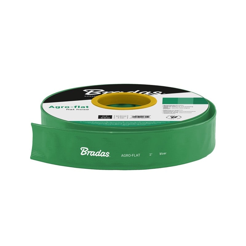 Wąż płaski Bradas WAF3B114050 AGRO-FLAT 1,25" 50m 3BAR PVC do pomp