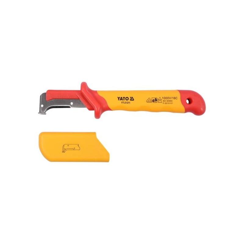 Nóż demontażowy elektryka Yato YT-21211 VDE 1000V 155mm ostrze hakowe 38mm